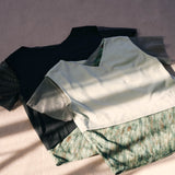 Design Print V-Neck Top (MINT)