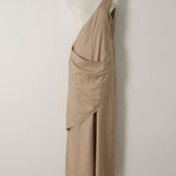 One-Shoulder Drape Pants (BEIGE)