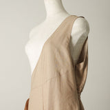 One-Shoulder Drape Pants (BEIGE)