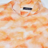 Print Sheer High-Neck Knit