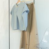Fold Collar Twill Vintage Blouse