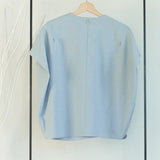 Fold Collar Twill Vintage Blouse
