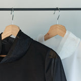 Double Sheer Neck Top (WHITE)