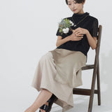 Vintage Satin Layered Skirt