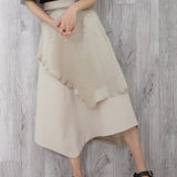Vintage Satin Layered Skirt