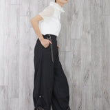 2way Roll-up Vintage Twill Pants (BLACK)