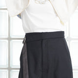 2way Roll-up Vintage Twill Pants (BLACK)
