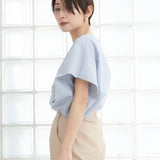 Fold Collar Twill Vintage Blouse