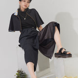 Vintage Satin Layered Pants (BLACK)