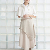 Vintage Satin Layered Skirt
