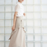 Double Sheer Neck Top (WHITE)