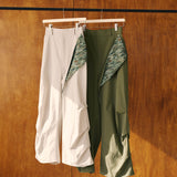 [Unisex] Print Accent Design Work Pants (OLIVE GREEN)