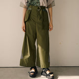 [Unisex] Big Pockets Light Work Pants (MOSS GREEN)