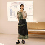 Asymmetric Design Print Skirt