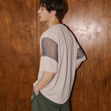 [Unisex] Dry-Touch Mesh Sleeve Top (LIGHT BEIGE)