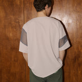 [Unisex] Dry-Touch Mesh Sleeve Top (LIGHT BEIGE)