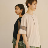 [Unisex] Dry-Touch Mesh Sleeve Top (LIGHT BEIGE)