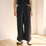 [Unisex] Big Pockets Light Work Pants (LIGHT BLACK)