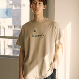 [Unisex] Organic Cotton Print T-Shirts (MILKY GRAY)