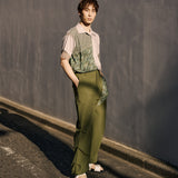 [Unisex] Print Accent Design Work Pants (OLIVE GREEN)