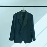 [Unisex] Denim-like Design Tailored Jacket (INDIGO)