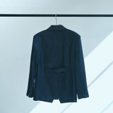 [Unisex] Denim-like Design Tailored Jacket (INDIGO)