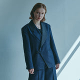 [Unisex] Denim-like Design Tailored Jacket (INDIGO)