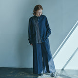 [Unisex] Denim-like Design Wide Pants (INDIGO)
