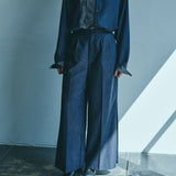 [Unisex] Denim-like Design Wide Pants (INDIGO)