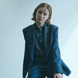 [Unisex] Denim-like Design Tailored Jacket (INDIGO)