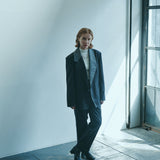 [Unisex] Denim-like Design Tailored Jacket (BLACK)