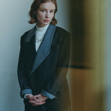 [Unisex] Denim-like Design Tailored Jacket (BLACK)