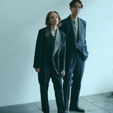 [Unisex] Denim-like Side Stripe Tapered Slacks (INDIGO)