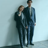 [Unisex] Denim-like Side Stripe Tapered Slacks (BLACK)