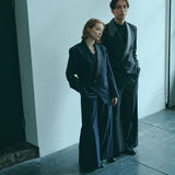 [Unisex] Denim-like Design Wide Pants (BLACK)