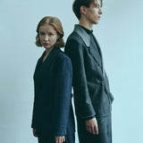 [Unisex] Denim-like Design Tailored Jacket (BLACK)