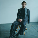 [Unisex] Denim-like Design Wide Pants (BLACK)