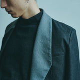 [Unisex] Denim-like Design Tailored Jacket (BLACK)
