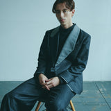 [Unisex] Denim-like Design Tailored Jacket (BLACK)