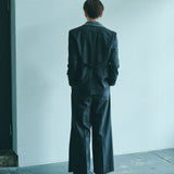 [Unisex] Denim-like Design Wide Pants (BLACK)
