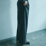 [Unisex] Denim-like Design Wide Pants (BLACK)