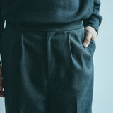 [Unisex] Denim-like Design Wide Pants (BLACK)