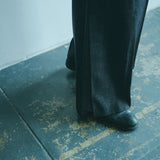[Unisex] Denim-like Design Wide Pants (BLACK)