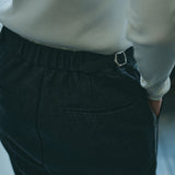 [Unisex] Denim-like Side Stripe Tapered Slacks (INDIGO)