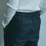 [Unisex] Denim-like Side Stripe Tapered Slacks (INDIGO)