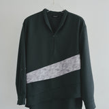 [Unisex] Linen-like Roll-up Skipper Shirt (DARK GRAY)