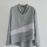 [Unisex] Linen-look Roll Up Skipper Shirt (LIGHT GRAY)