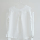 Sleeve Cutting Design Blouse (WHITE)