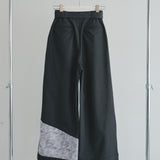 [Unisex] Print Accent Stretch Straight Pants (DARK GRAY)