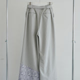 [Unisex] Print Accent Stretch Straight Pants (LIGHT GRAY)